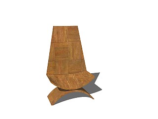 精品现代室内<em>木质</em>座椅 座凳su模型